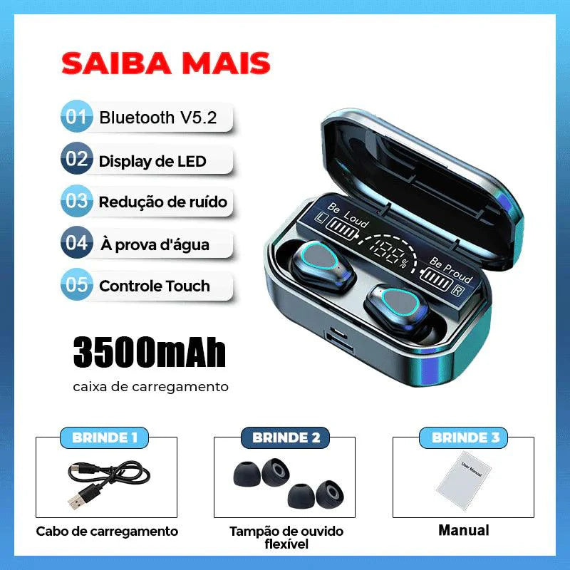Fone Bluetooth à Prova D' água - AlfaPods Pro