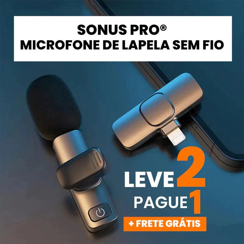 Microfone de Lapela SonusPro - LEVE 2 PAGUE 1