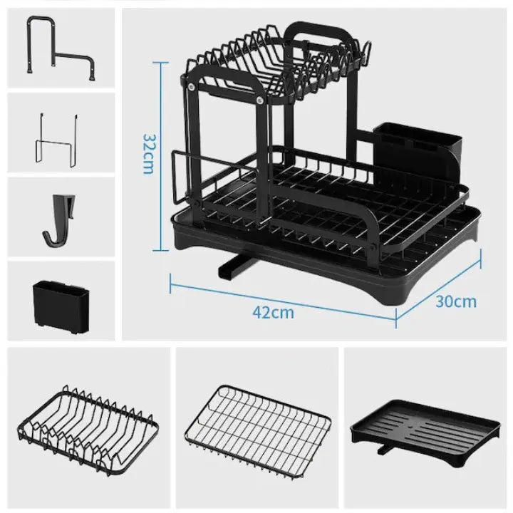 Escorredor de Louça Inox 2 Andares com Drenagem Bigstock